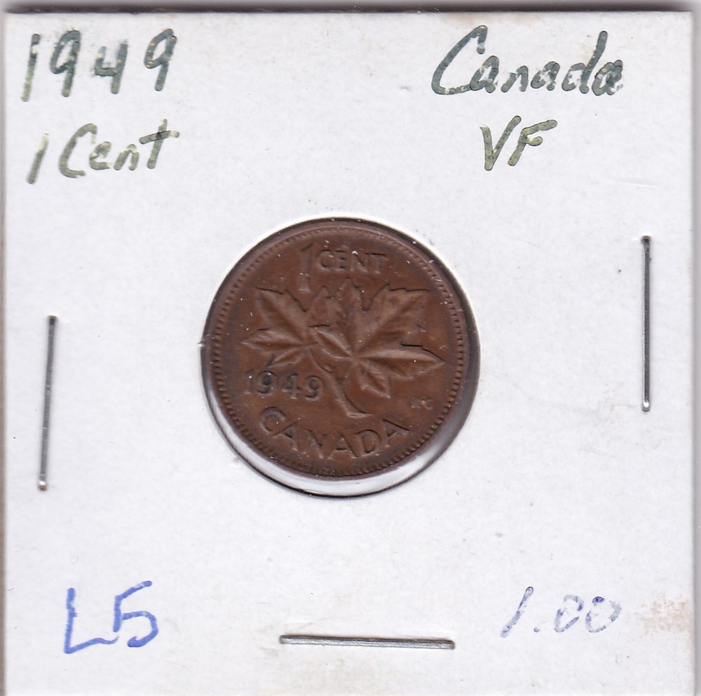 1949 Canada One Cent L5