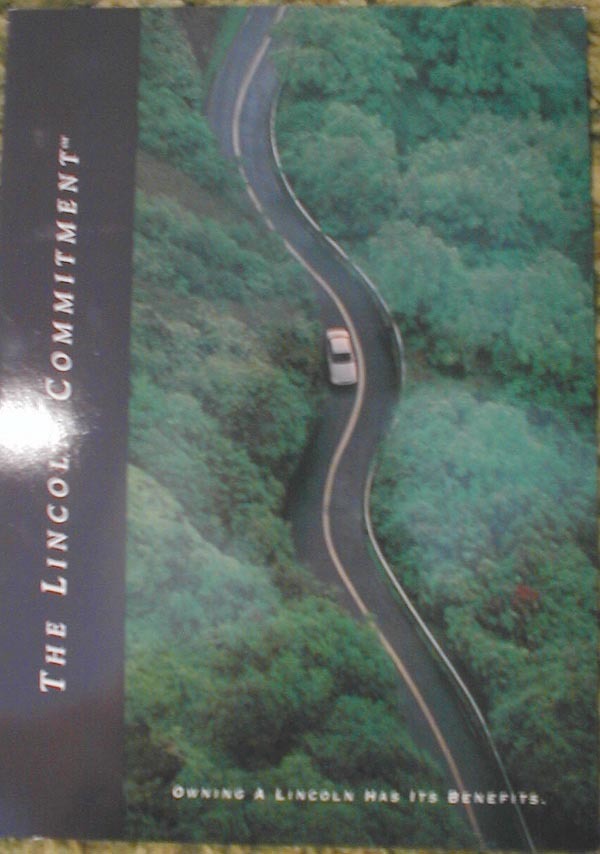 Original 1996 The Lincoln Commitment Sales Brochure 96