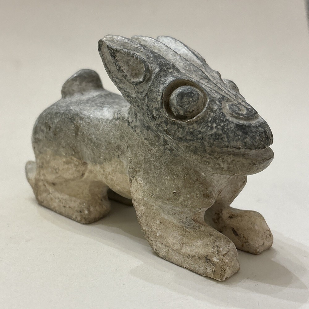 Large Ancient China Hand Carved Jade Rabbit Statue
