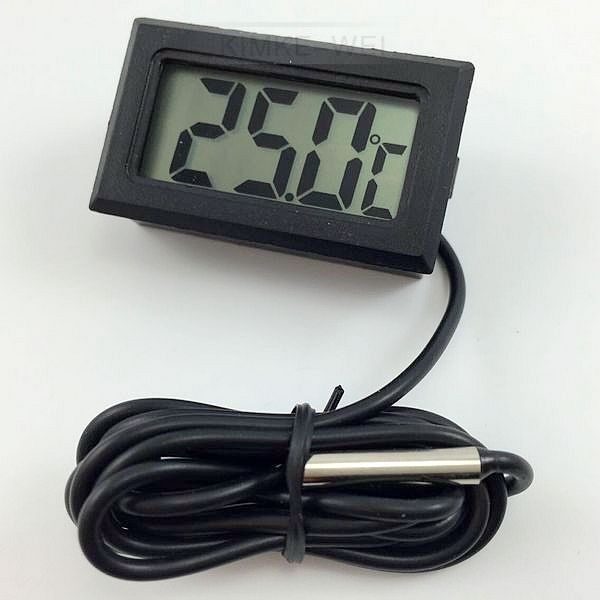 Mini Black Digital LCD Thermometer Temperature Meter Probe Sensor New