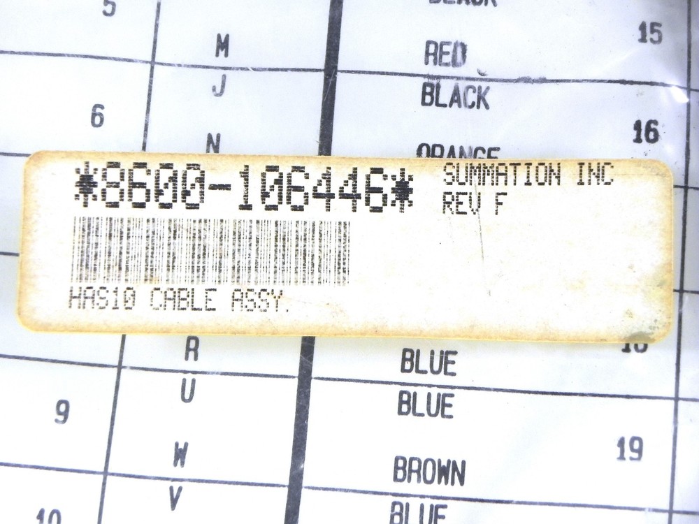 Summation 8600-106446 Cable with Connector
