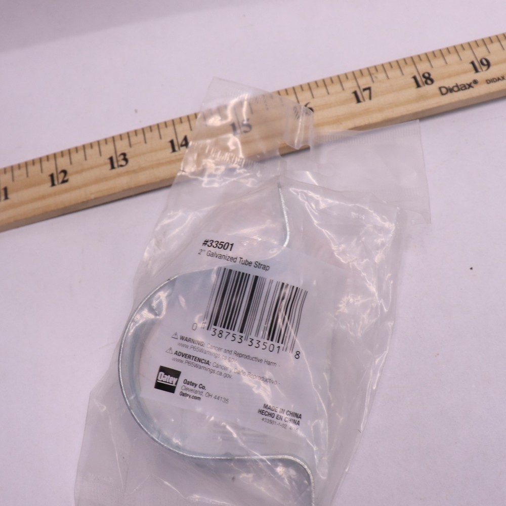 Oatey 2 in. Galvanized 2-Hole Pipe Hanger Strap