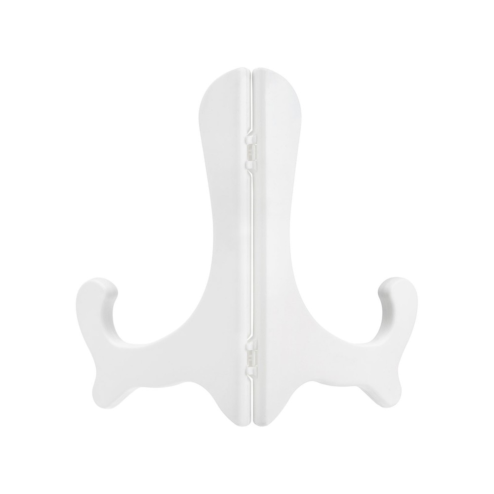 2pcs 6" Easel Plate Holder Plastic Folding Display Stand White for Decorative