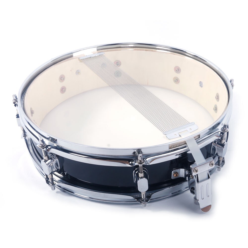 Black Picollo Snare Drum 13" x 3.5" Poplar Shell with Drum Sticks Strap Drum Key