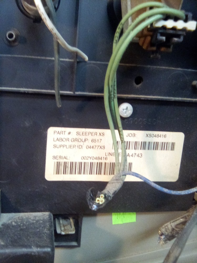 2009 International Prostar Sleeper XS Sleeper Control Panel