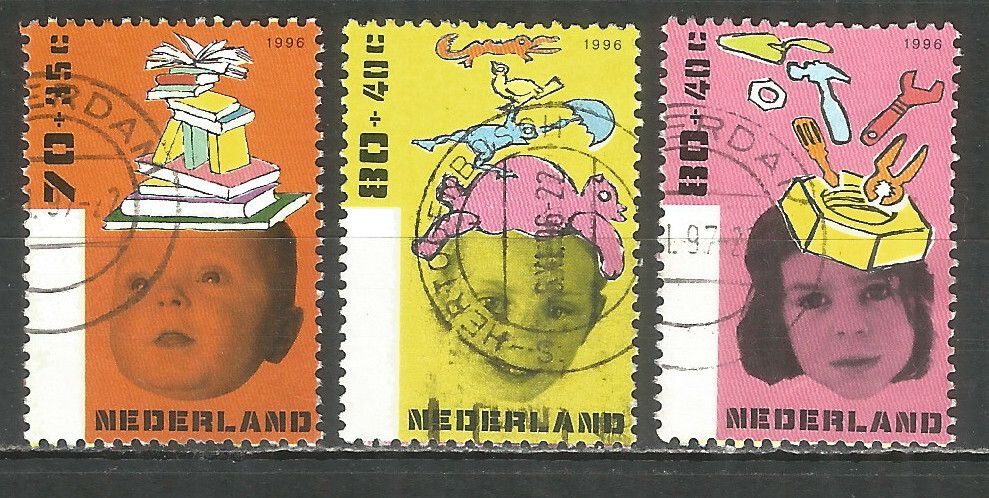 Netherlands 1996 year, used stamps ,Mi 1596-98