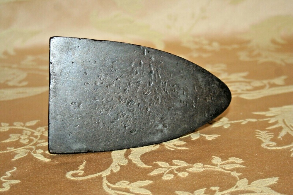 Antique Cast Iron 6" Long Primitive Sad Iron w/ Handle c. 1900