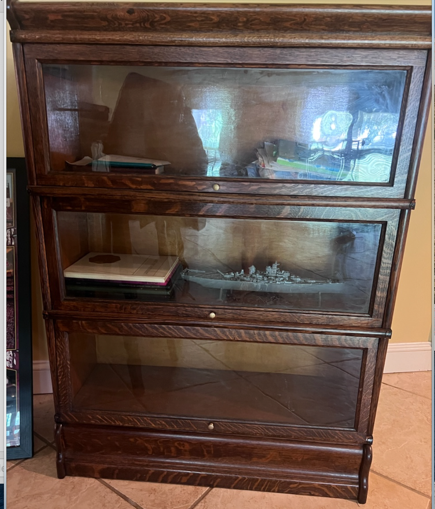 antique oak barrister bookcase