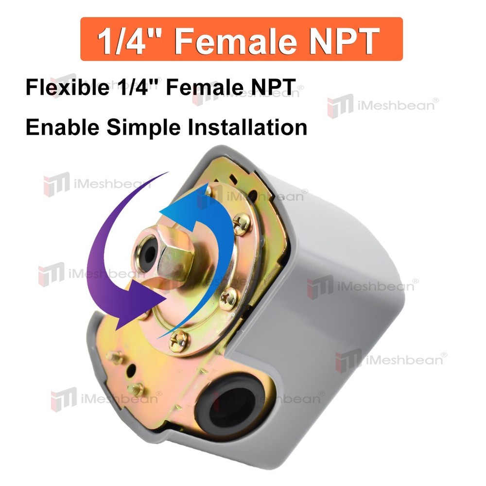 40-60 PSI Well Water Pump Pressure Control Switch Adjustable Double Spring Pole