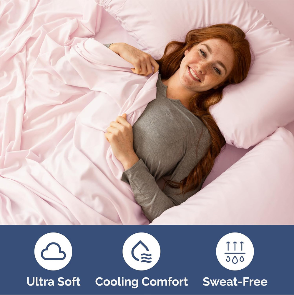 Extra Deep Cal King Sheet Set - 6 Piece Breathable & Cooling Sheets - Hotel Luxu
