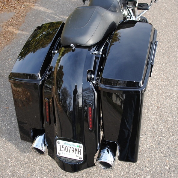 5'' Stretched Saddlebags & Conversion Bracket Kit Fit For Harley Softail 84-17