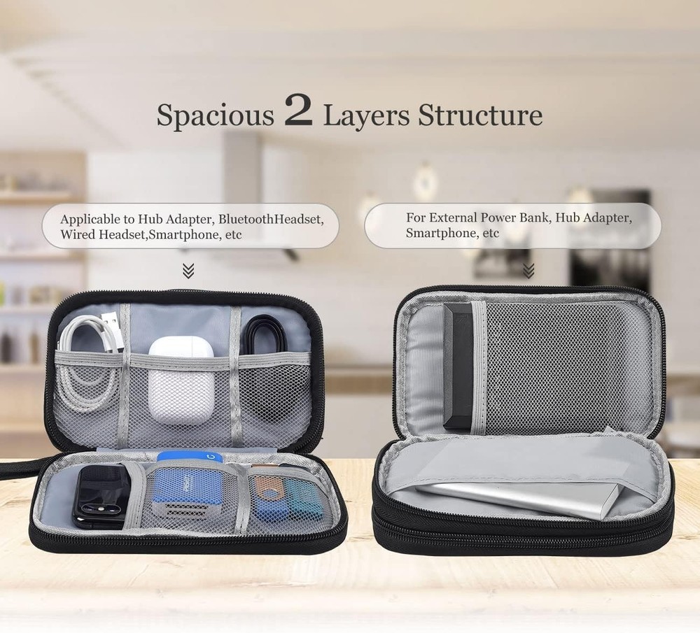 Electronics Organizer Pouch Bag, Travel Universal Organizer for Cable, Charge...