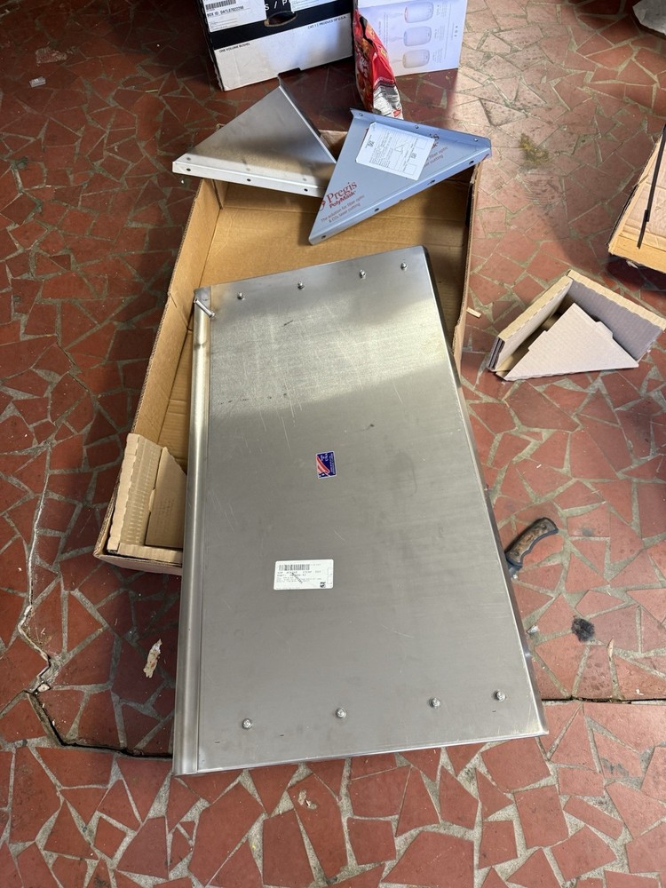 Advance Tabco DT-6R-12 42" Wall Mounted Solid Sorting Shelf Stainless