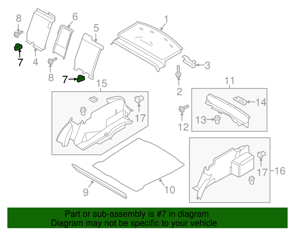 Genuine Ford Quarter Panel Splash Shield Clip W703505-S439