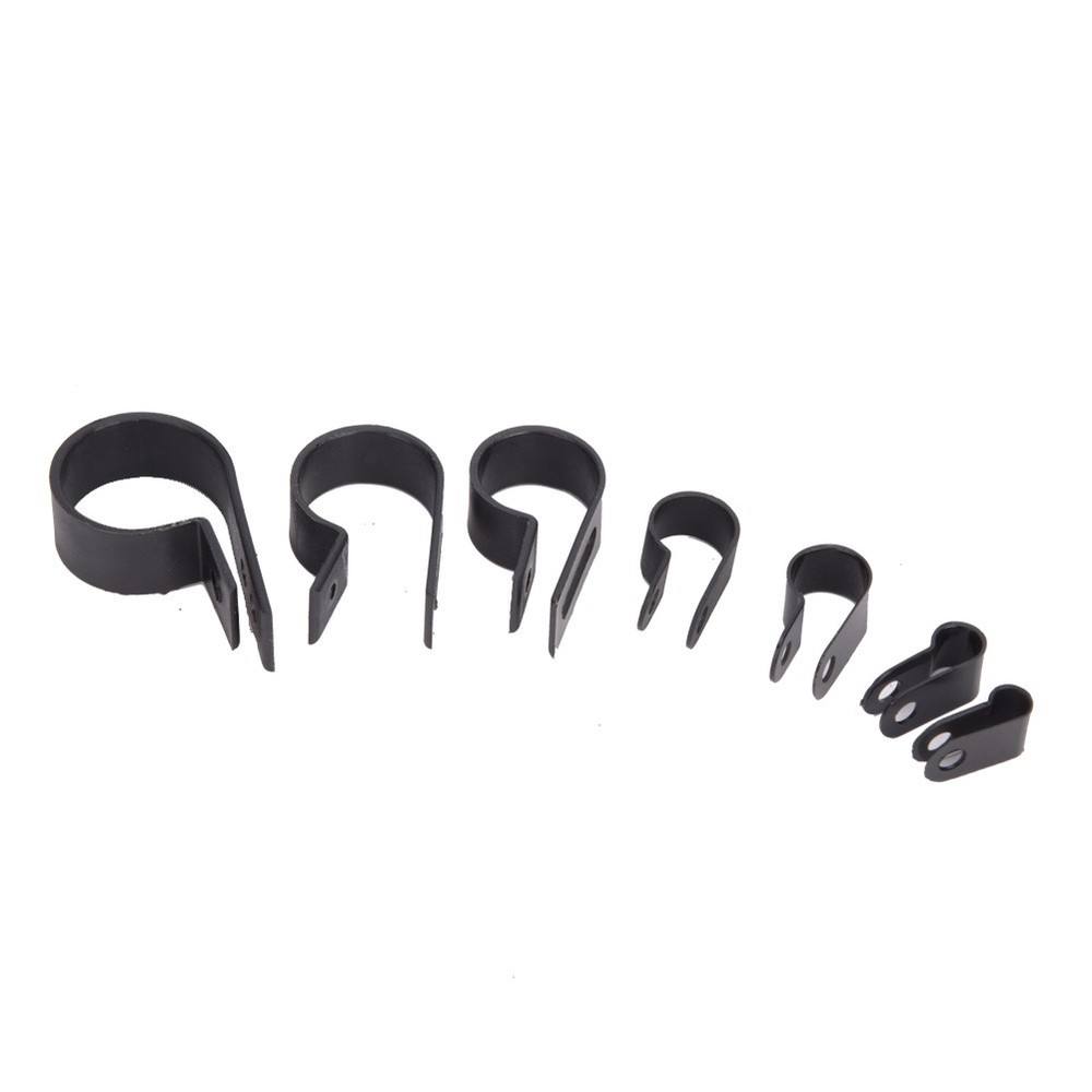 200pcs Plastic Nylon Cable Clamp R Type P Type Wire Clip Fasteners Assorted Box