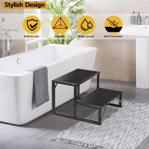 Hot Tub Step 500LBS Capacity Spa Side Step 2-Step Stairs Edge Spa Step 2 Step