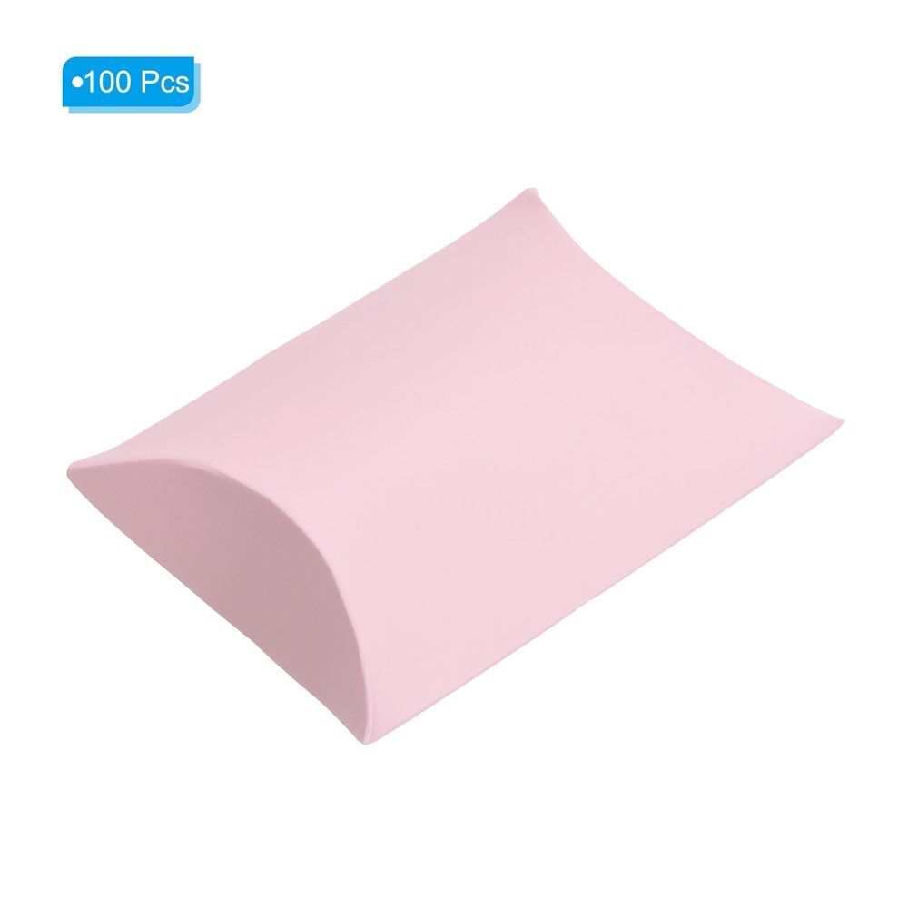 100Pcs Pillow Boxes Wedding Gift Boxes for Wedding Pink