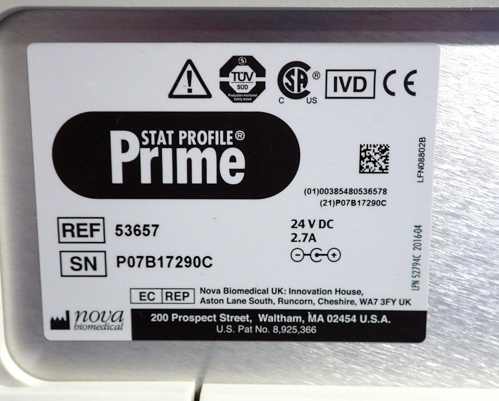 Nova Biomedical STAT PROFILE PRIME Blood Gas Analyzer