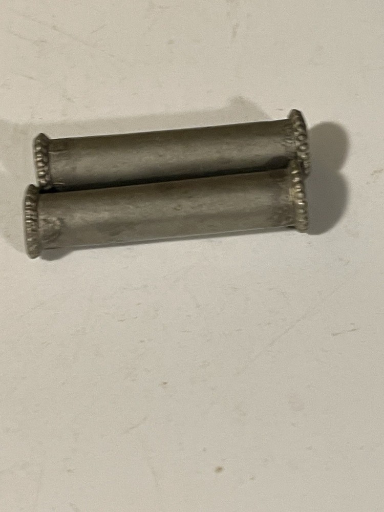Antique Turkmen Silver Column Beads