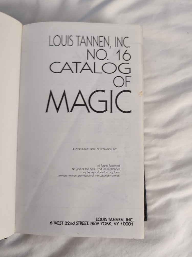 Tannen's Catalog Of Magic #16