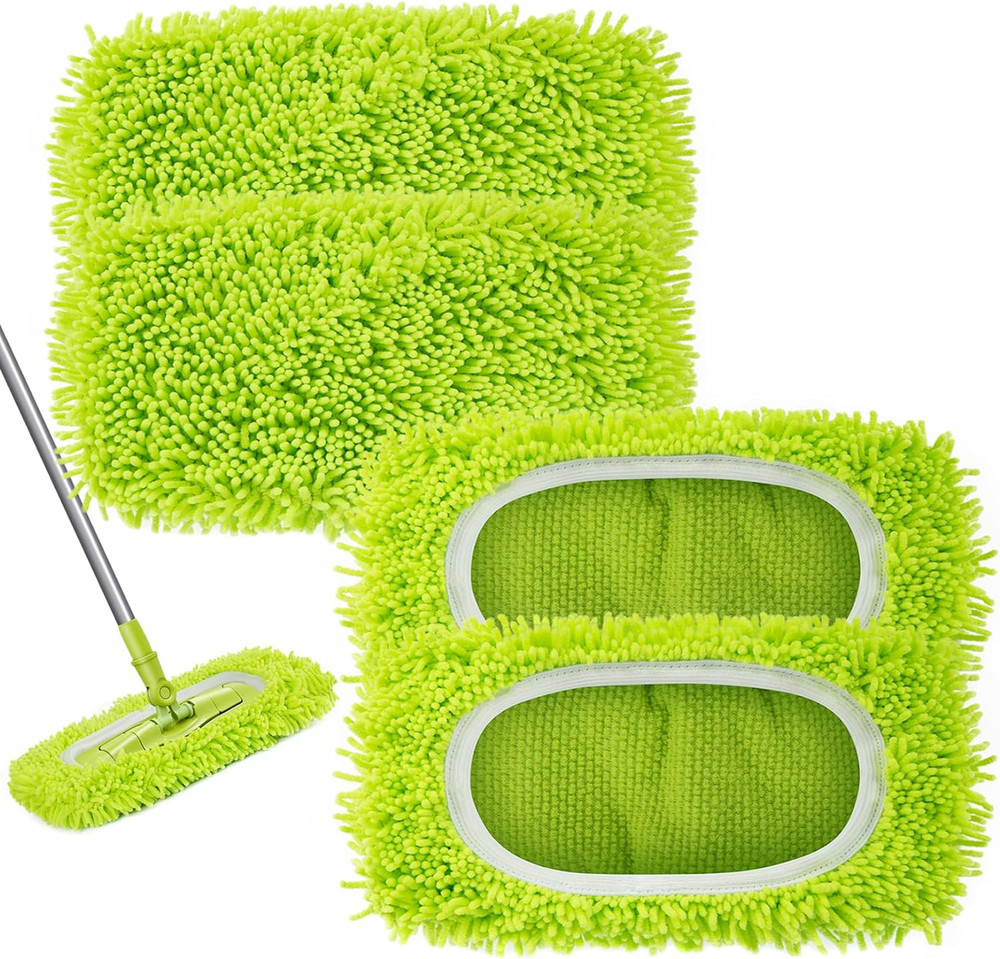 Reusable Dry Sweeping Cloths Microfiber Wet Mop Pads Compatible with Swiffer Swe
