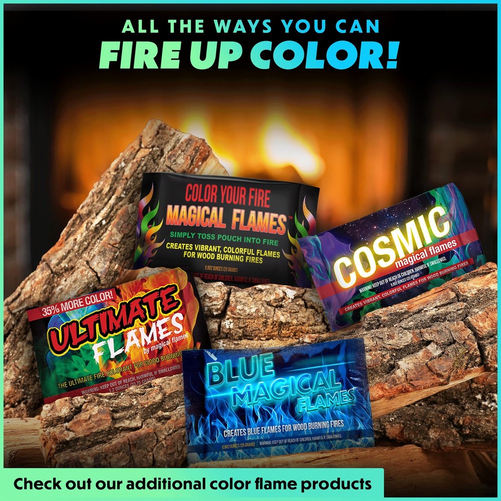 Magical Flames Fire Color Changing Packets Cosmic 25-pack, Multicolor
