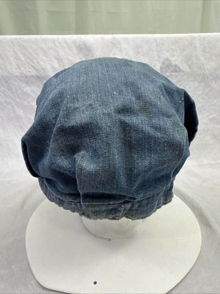 VINTAGE DENIM Handmade Cap With Pinkerton Security Service Patch