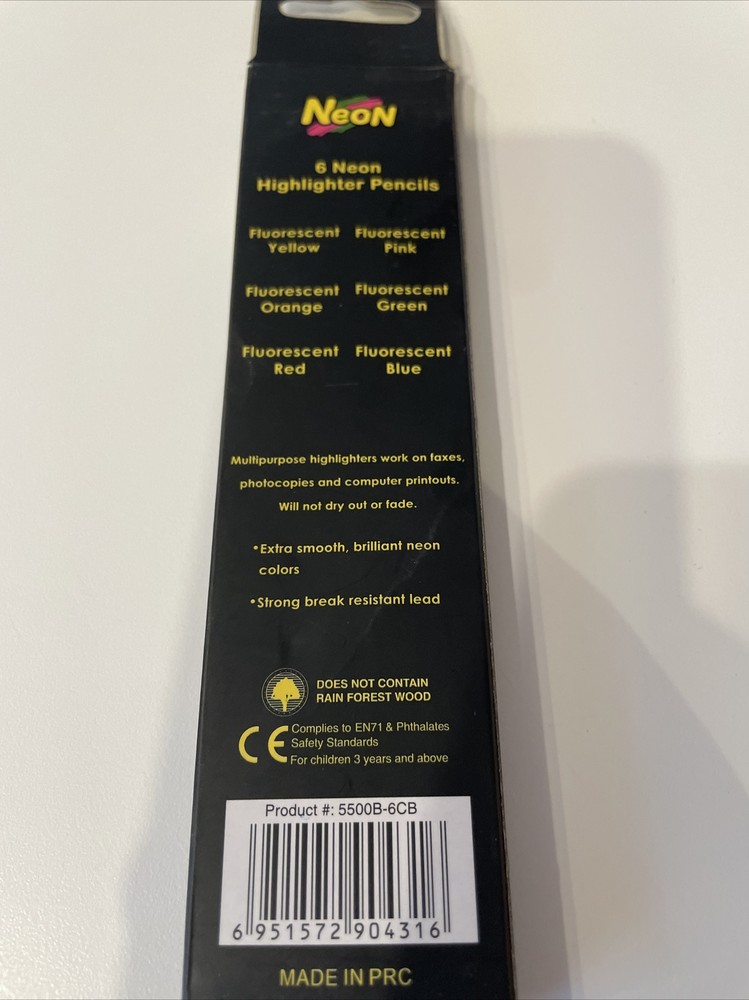 Marco Neon 6 Highlighter Pencils
