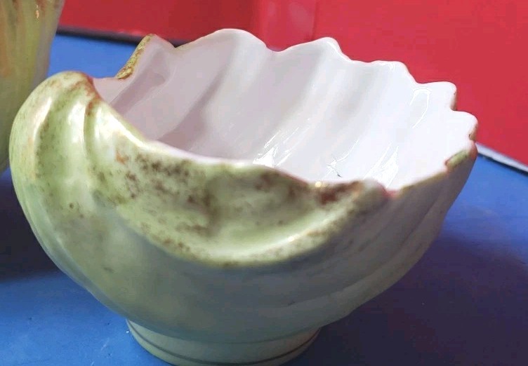 Irish Fine Bone China Neptune Shell Pattern Set Creamer Open Sugar Bowl