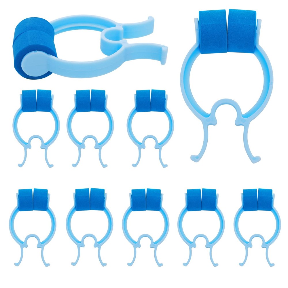 Thinp 10 Pieces Nose Stop Clips, Bleed 6.5*4cm/2.55*1.57inch, Blue