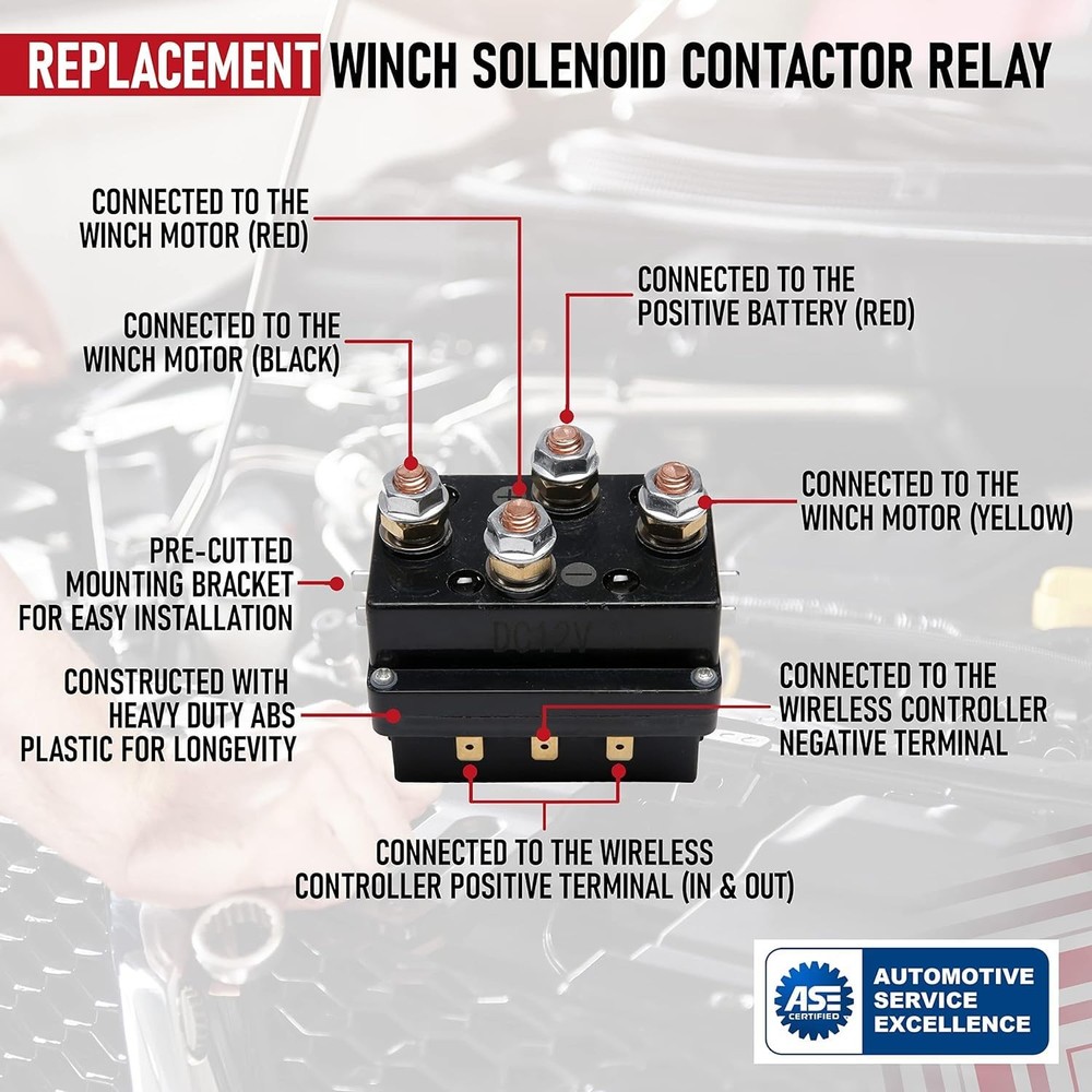 GRIPWAY 12V 500A Solenoid Relay - Winch Replacement...