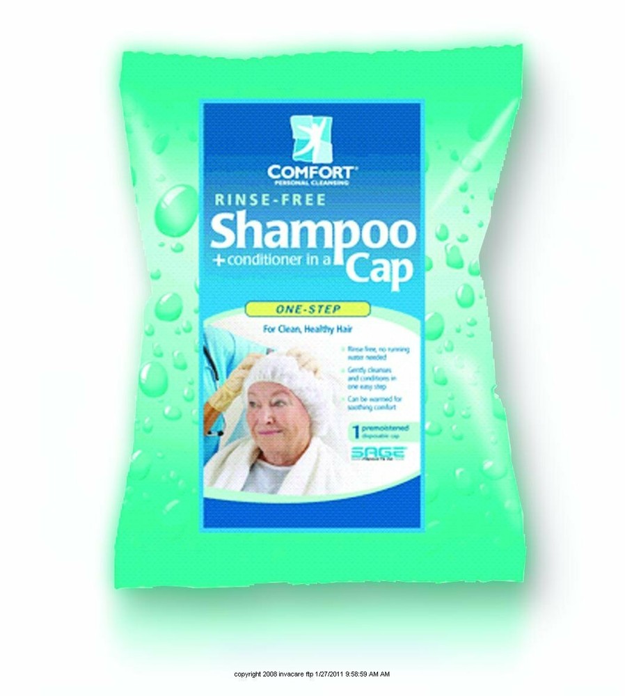 Comfort Bath Shampoo Cap, Clean Scent, 10 Pack