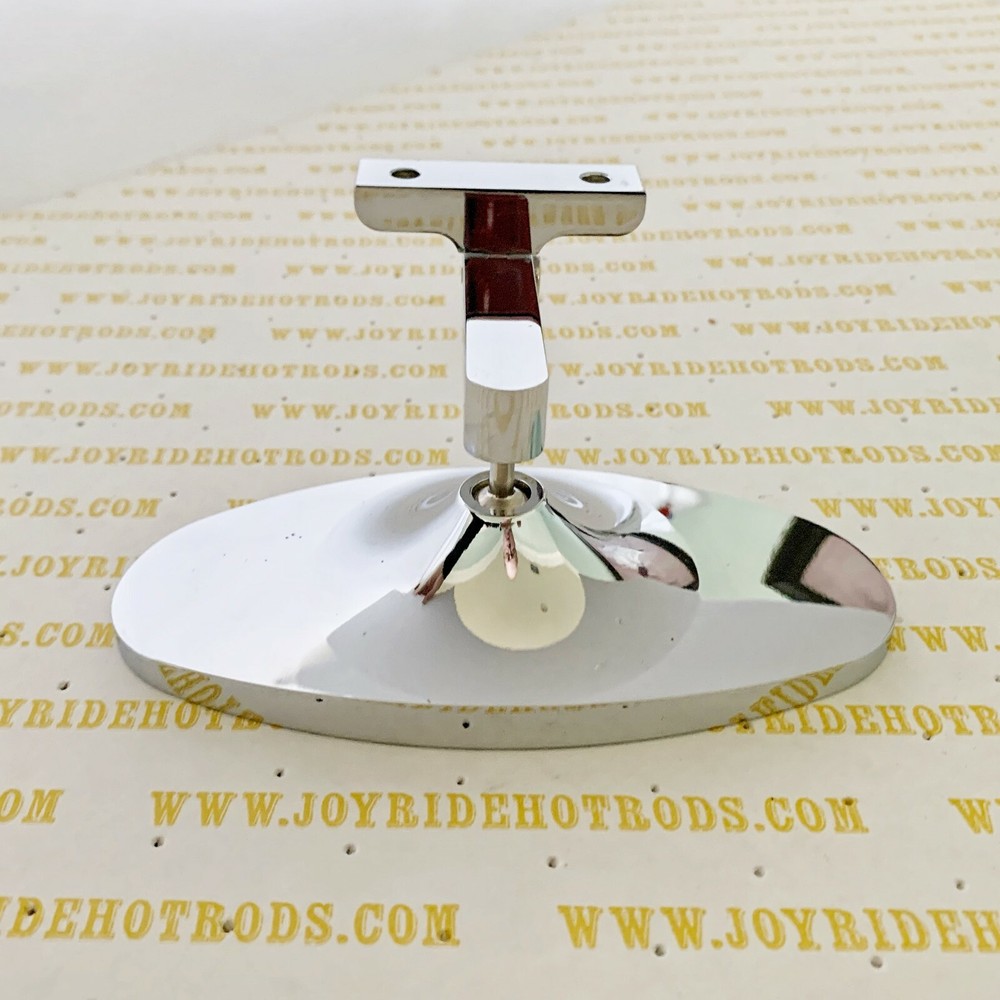 Hot Rod Oval Interior Rear View Mirror - Hinged Mounting Point