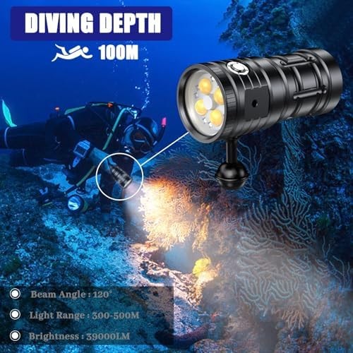 Underwater Dive Light 5500 Lumens Waterproof