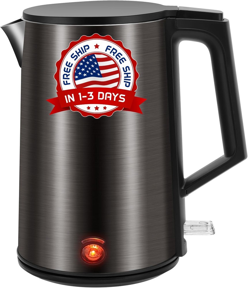 Hervidor De Agua Electrico Tetera Electrica Calentador Para Cafe Te 1.0 L NUEVO.