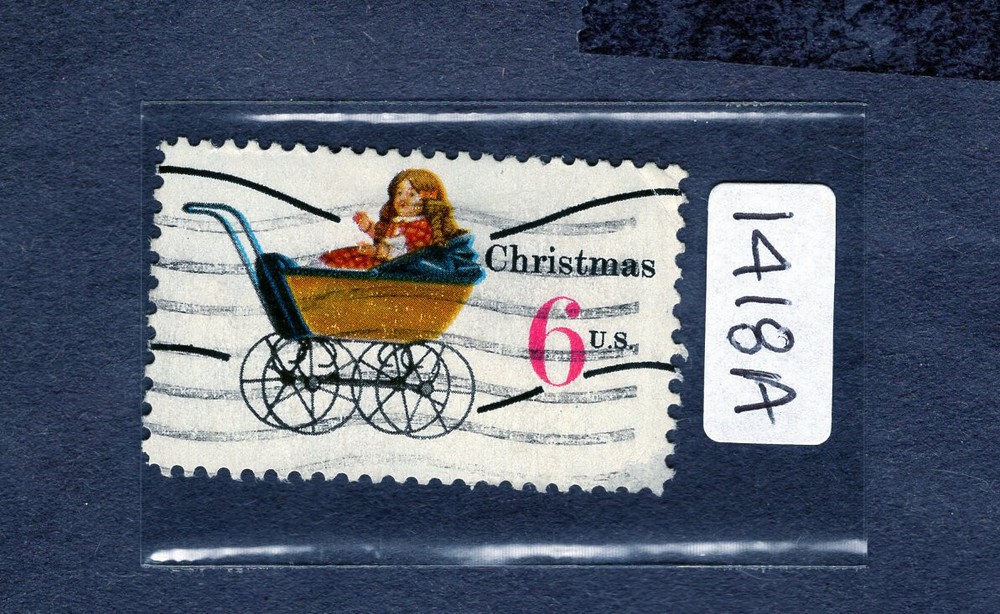 1970 Stamp #1418a Doll Carriage Used