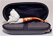 Standard Regular Meerschaum Pipe - BACCHUS w/ Zippered Case
