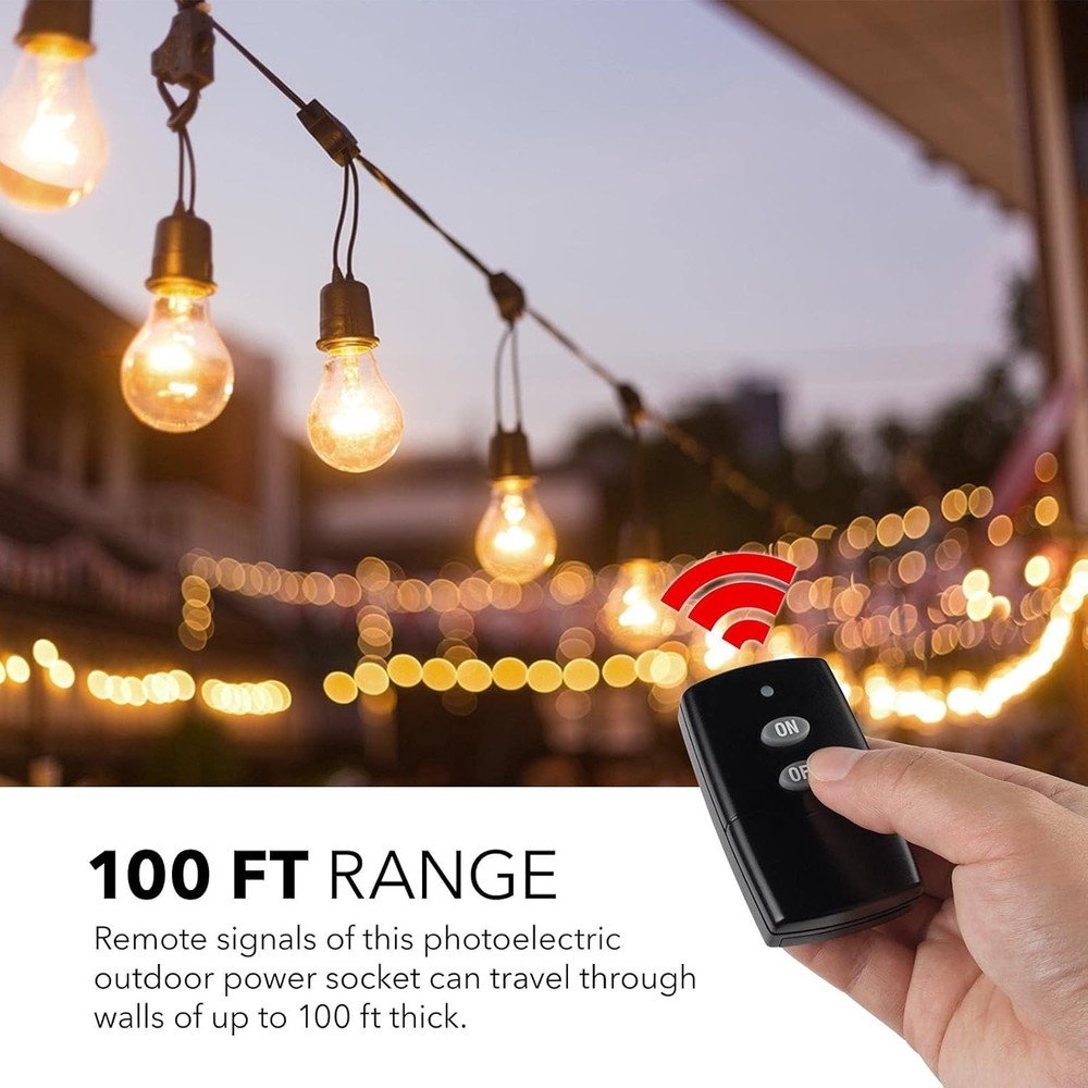 Compact Remote-Controlled Electrical Outlet - Listed, Voice Search Enabled