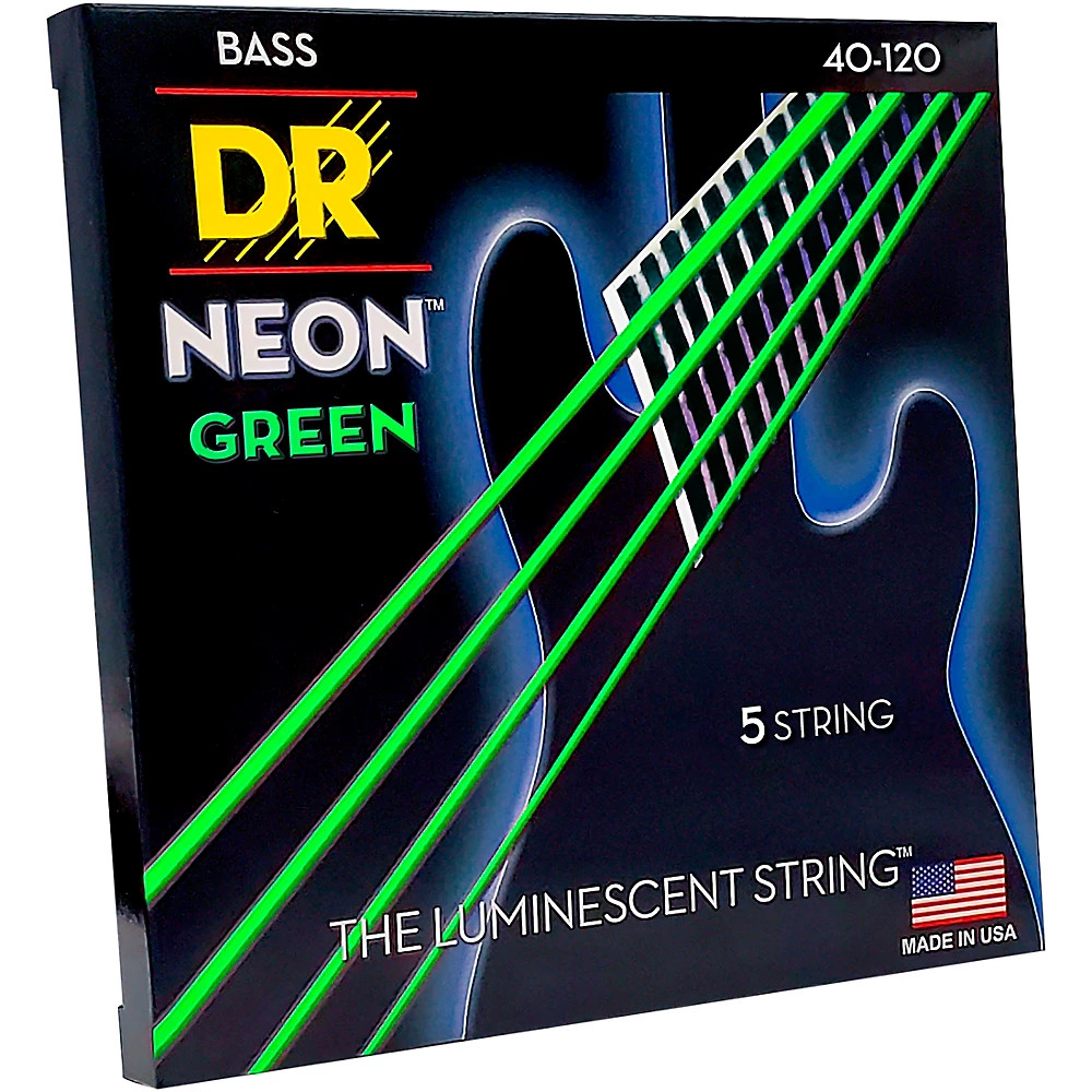 DR Strings NEON Hi-Def Green Bass SuperStrings Light 5-String