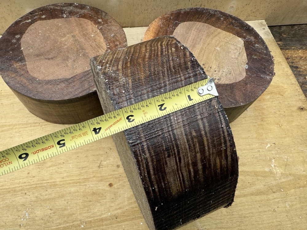 1 Pc. BLACK WALNUT TURNING LATHE 6x3” precut round