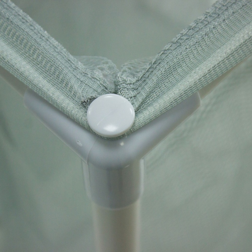 Mainstays Soft Silver 3 Bag Mesh Rolling Laundry Sorter Cart
