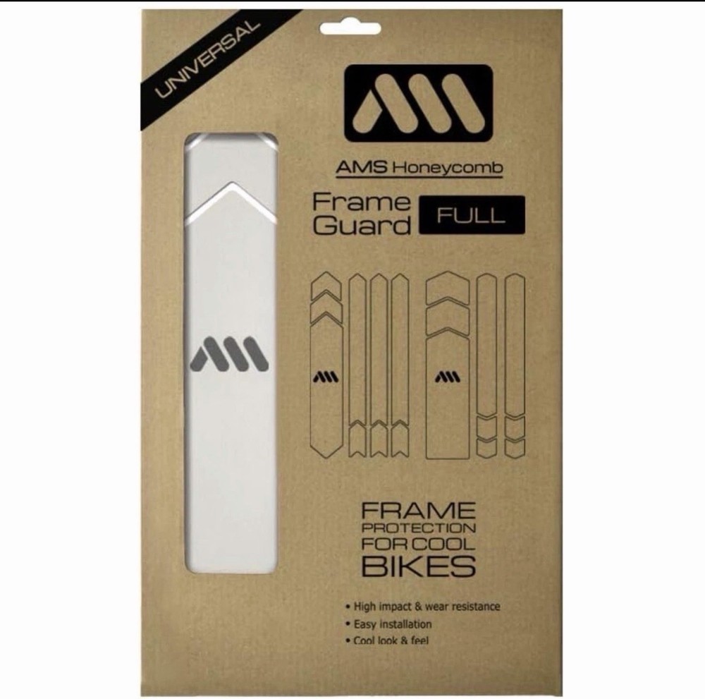 AMS All Mountain Style Honeycomb Frame Guard Full Clear/Silver Protector