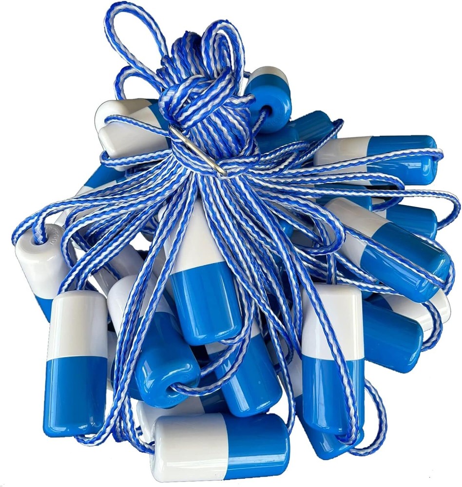 FibroPool Floating Pool Safety Rope - 16 Foot - Adjustable Length Lane Divider