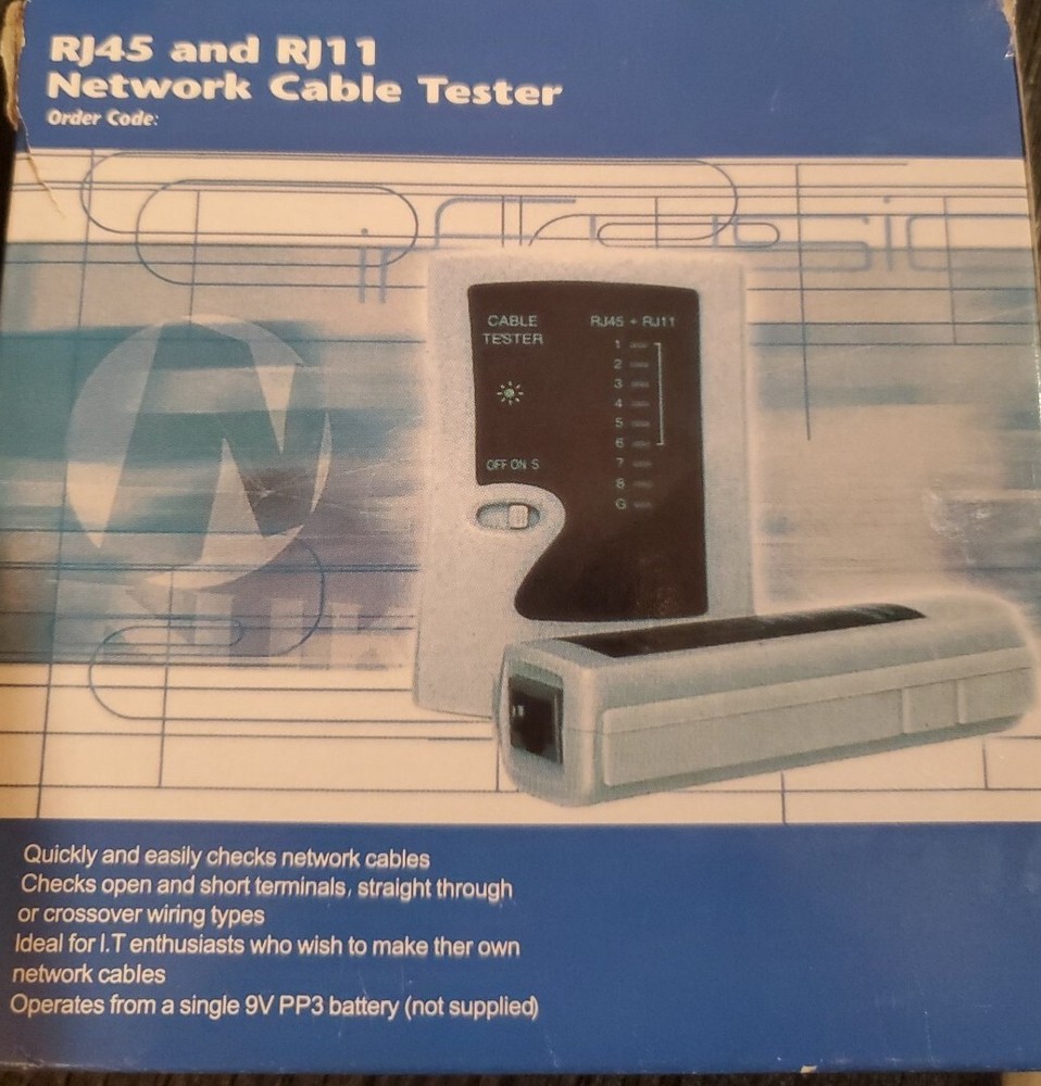 Network LAN Cable Tester Test RJ45 RJ-11