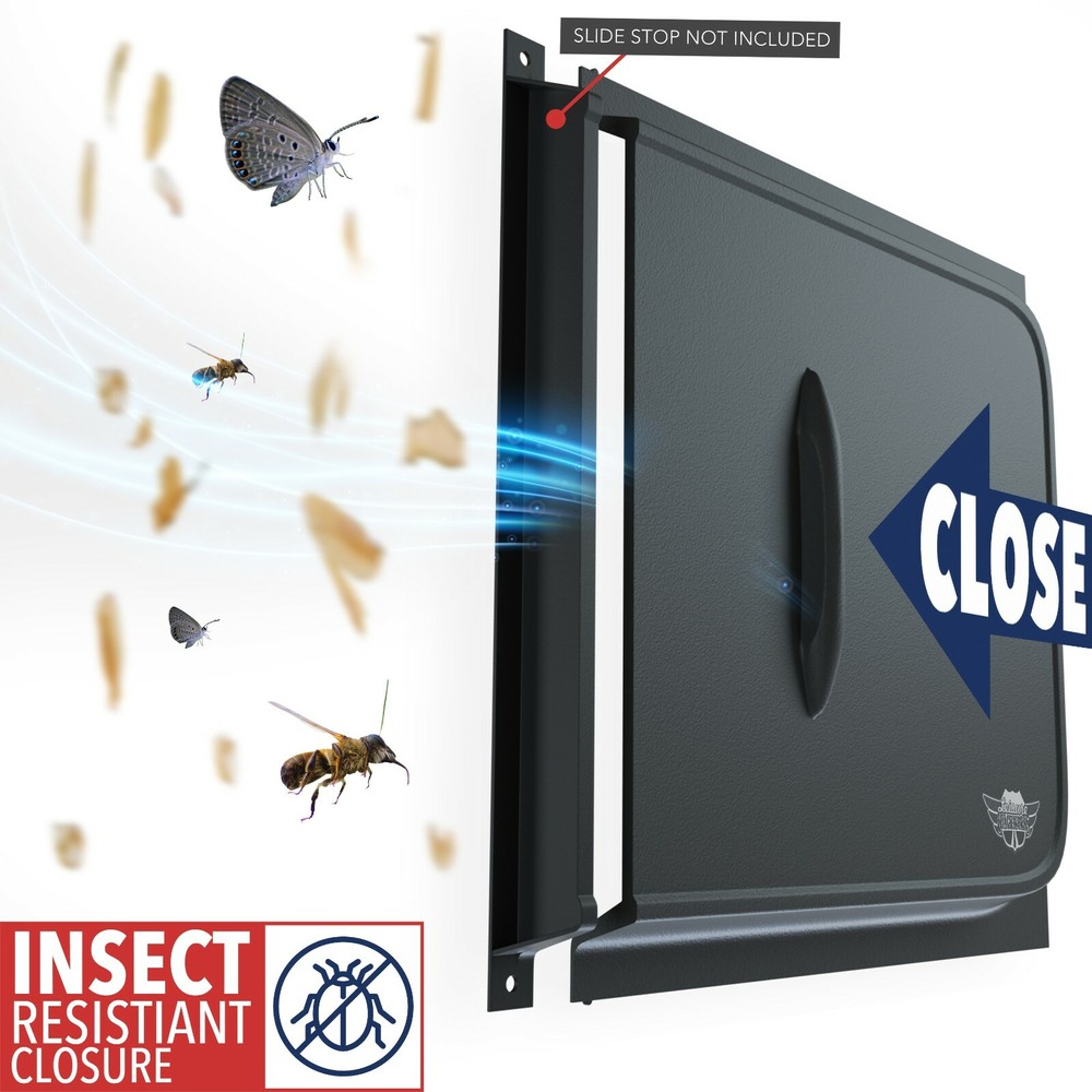 RV SCREEN DOOR SLIDER PANEL ONLY 12 INCH BLACK NEW Leisure Coachworks