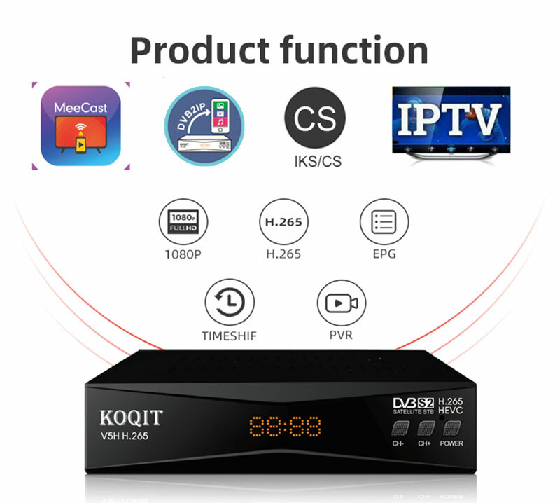 FTA Satellite Receiver Decoder Finder H265 DVB S2 Media Streaming Meecast Tv box