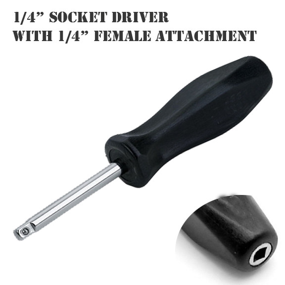 4x 1/4" Socket Driver Handle Standard with internal 1/4" Female End Spinner