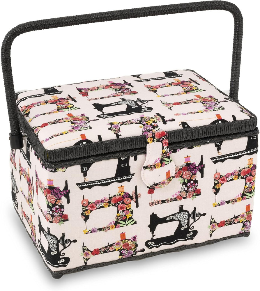 Large Sewing Basket, Pink Sewing Machines