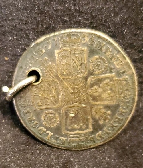 1734 Silver Sixpence Charm