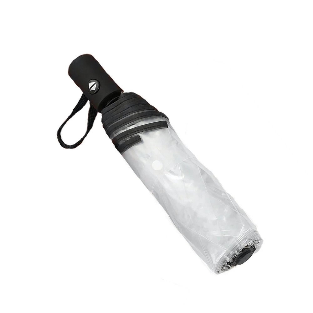 1pc automatic transparent folding umbrella, waterproof, durable and portable